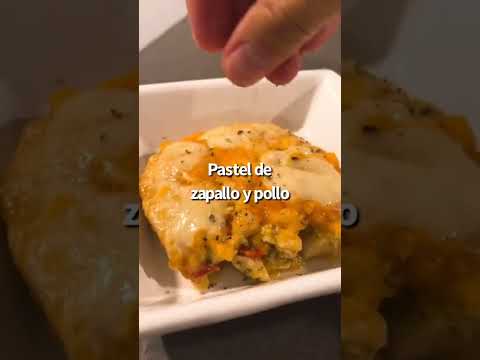 PASTEL DE ZAPALLO Y POLLO 🍗 – RECETA RICA Y FACIL #shorts #receta #recetafacil #shortvideo #cook