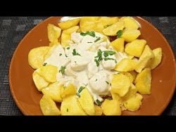 #patatas #con #salsa #roquefort #receta #fácil #casera 😋😋😋