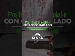 Postre de chocolate con coco rallado #CeroK 😋 Receta en la descripción 👉 #Alulosa #Receta #Iansa