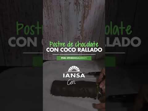 Postre de chocolate con coco rallado #CeroK 😋 Receta en la descripción 👉 #Alulosa #Receta #Iansa