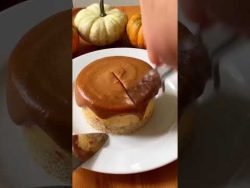 Pumpkin🤗Calabaza, caramel cheesecake #shorts tutorial en descripciones #receta #pumpkin