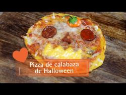 RECETA #9 PIZZA en THERMOMIX de CALABAZA ASADA con decoración de HALLOWEEN