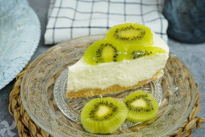 Tarta de coco y kiwi