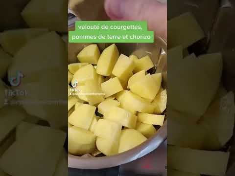 Velouté de courgettes pommes de terre et chorizo #thermomix #thermomixtm6 #tm6 #cookidoo