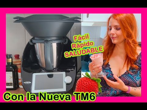 3 POSTRES SALUDABLES: Helado, mousse y smoothy de fresa 🍓 con Thermomix® TM6 Black