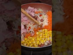 ARROZ CREMOSO AL HORNO #shorts #receta #comida #recetasencilla #almuerzo