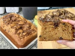 Bizcocho con thermomix costra de nocilla y azúcar, con natilla y pepitas de chocolate ESPECTACULAR!