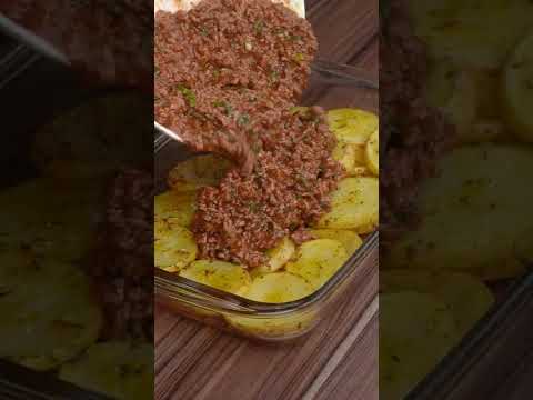 CARNE MOLIDA CON PATATAS #shorts #receta #comida #carnemolida