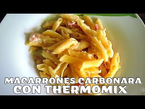 🥓 MACARRONES CARBONARA con THERMOMIX 🍴 receta RAPIDA y FACIL de preparar