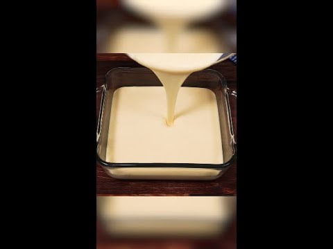 Postre con sólo 4 ingredientes ¡FÁCIL Y DELICIOSO! 😋😍 #shorts #receta #comida #viral #fyp