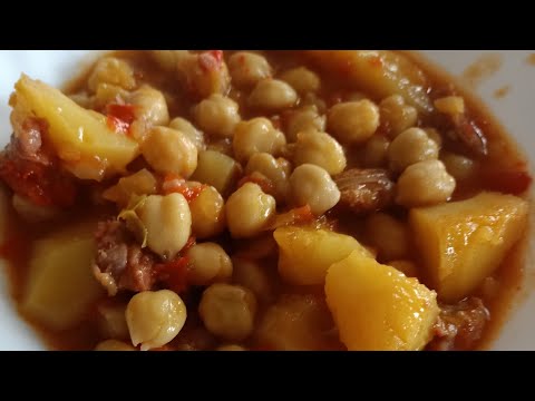 Potaje de garbanzos con patatas, fácil y rico con Thermomix
