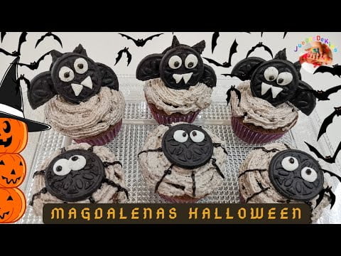 Receta de magdalenas de Hallowenn #receta #halloween #juegosdekids #muffins
