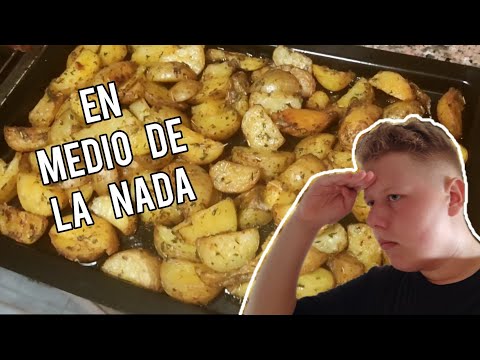#Receta ESTOY EN MEDIO DE LA NADA🤨 ¡Patatas Deluxe al HORNO🥔!