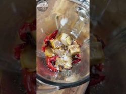 Salsa cremosa de serrano rojo… de mis favoritas para taquear #shorts #receta #salsa #chile #serrano