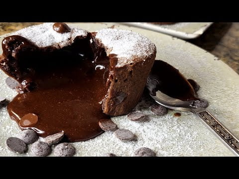 VOLCAN DE CHOCOLATE #coulant #airfryer #thermomix #easyrecipe #postresymas #volcan #chocolate