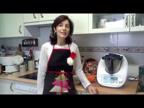 Bacalao en salsa de gambas con tagliatelle de zanahoria en thermomix.