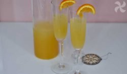 Bebida sin alcohol para Nochevieja, con zumo de naranja
