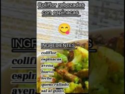 coliflor rebozadas con espinacas #shorts #comidasaludables #recetasfaciles #receta