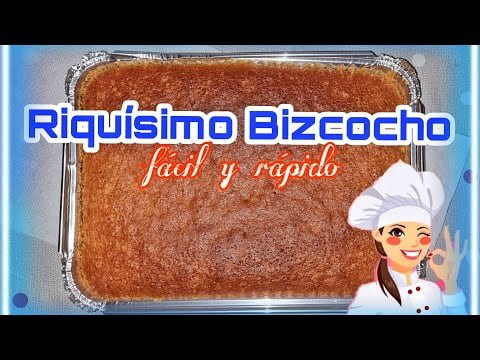 como hacer un Riquísimo BIZCOCHO facil y rapido – receta paso a paso