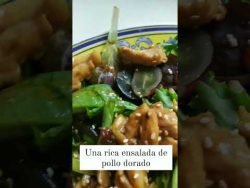 Ensalada de pollo dorado #thermomix #comida #comidasaludable #food #ensalada #ensaladadepollo