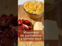 Mayonesa de parmesano y tomates secos #mayonesa #mayonesacasera #receta #recetafacil