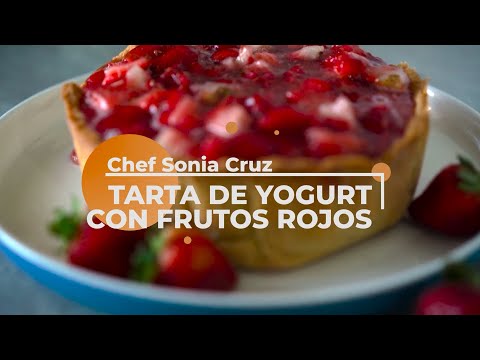 Receta de Tarta de Yogurt con Frutos Rojos!🥧🍓 por Chef Sonia Cruz