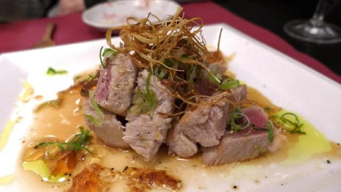 Receta de tatakis con cerdo ibérico