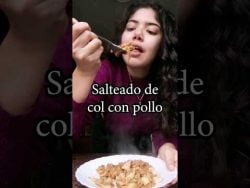 Salteado de Col con pollo #receta