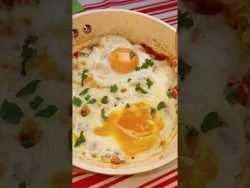 SARTEN DE DESAYUNO 🍳 delicioso y fácil #shorts #short #huevos #receta