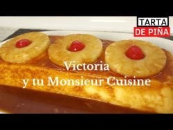 TARTA DE PIÑA sin horno – postre muy FÁCIL en Monsieur Cuisine y Thermomix