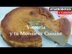 TARTA DE QUESO Y TURRÓN en Monsieur Cuisine y Thermomix