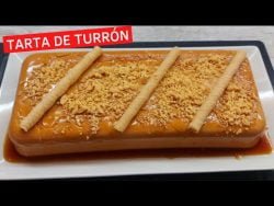 TARTA DE TURRÓN SIN HORNO en Monsieur Cuisine y Thermomix