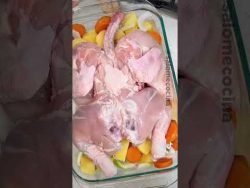 8 de 10 ✅ #Pollo al Horno con vegetales 🥘🍗 #receta #recetasfaciles