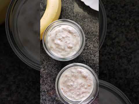 Banana-Bread-Overnight Oats. So ein tolles Frühstück. #frühstück #overnightoats #thermomix