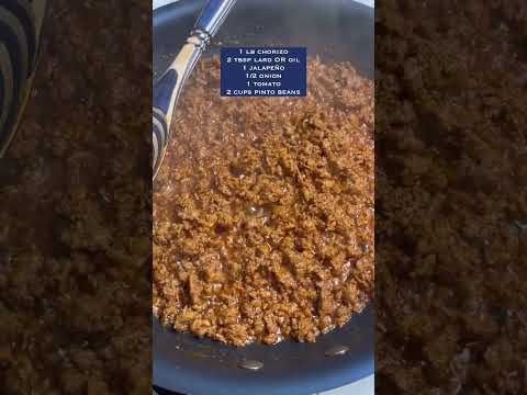 Chorizo Refried Beans #freddsters #foodie #cooking #recipe #receta #beans #chorizo #mexican #shorts