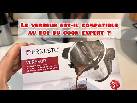 CRASH TEST 1 : le bec verseur de MONSIEUR CUISINE CONNECT est-il adapté au bol du COOK EXPERT ?