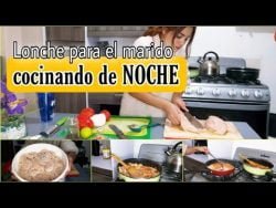 ¡ Ella Cocina un LONCHE FÁCIL para el Marido.. #1 #CocinandoDeNoche #receta #ideas #menu #Demiliba