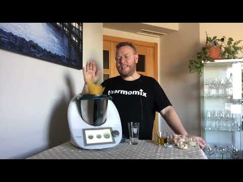 Espaguetis con Gambas al Ajillo con Thermomix y José Ángel.