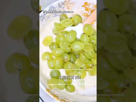 🍇Delicioso POSTRE DE UVAS🍇✨ #pastel #reposteria #pastelera #short #receta #grapes #uva #postre