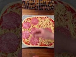 Fast And Easy Pizza! #shorts #food #cooking #pizza #pizzalover #pizzarecipe #thermomix #foodie #fyp
