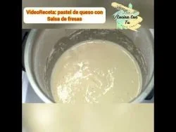 Pastel de queso con salsa de fresas (VideoReceta Monsieur Cuisine Smart)