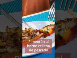 pimentón relleno de pescado al horno #receta #recetafacil #cocinavenezolana