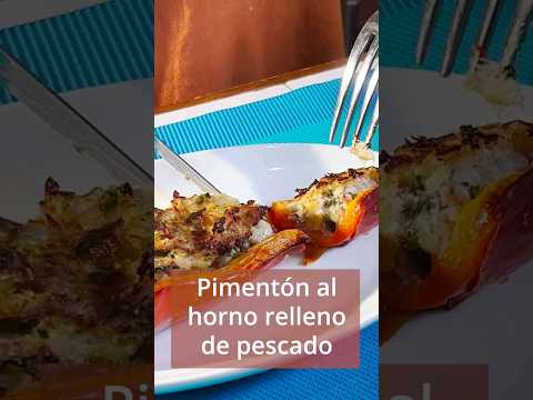 pimentón relleno de pescado al horno #receta #recetafacil #cocinavenezolana