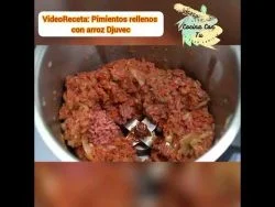 Pimientos rellenos con arroz Djuvec (VideoReceta Monsieur Cuisine Smart)
