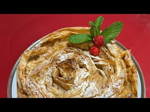 Tarta flor de turrón con Thermomix