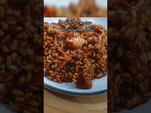 ARROZ MELOSO de CARNE Y POLLO 🔝¿Quieres la Receta?😋 #ytshorts #shorts #short #receta
