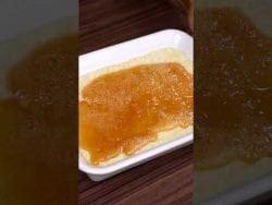 BALA DE VIDRIO EN PLATO. #shorts #receta #recetadoce #postre #coco #caramelo