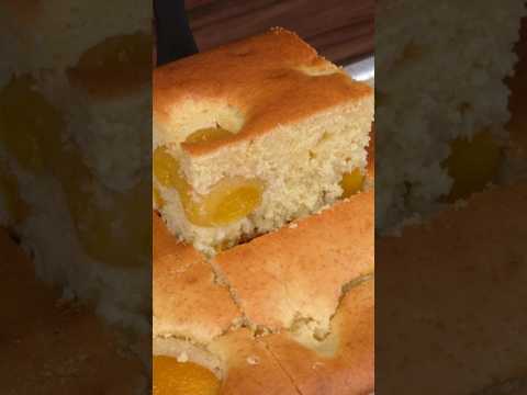 BIZCOCHO DE DURAZNOS. #shorts #receta #pastel #bizcocho #durazno #recetasencilla