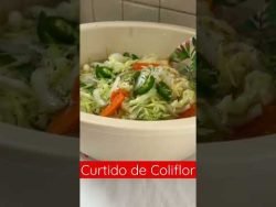 Como hacer CURTIDO DE COLIFLOR Y VEGETALES #shorts #receta