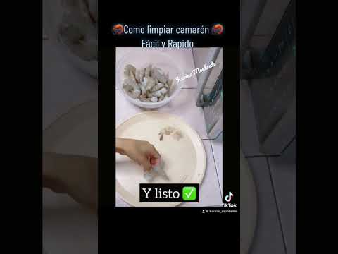 Cómo limpiar camarones fácil y rápido #facil #rico #receta #camarones
